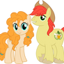 MLP Vector - Pear Butter and Bright Macintosh