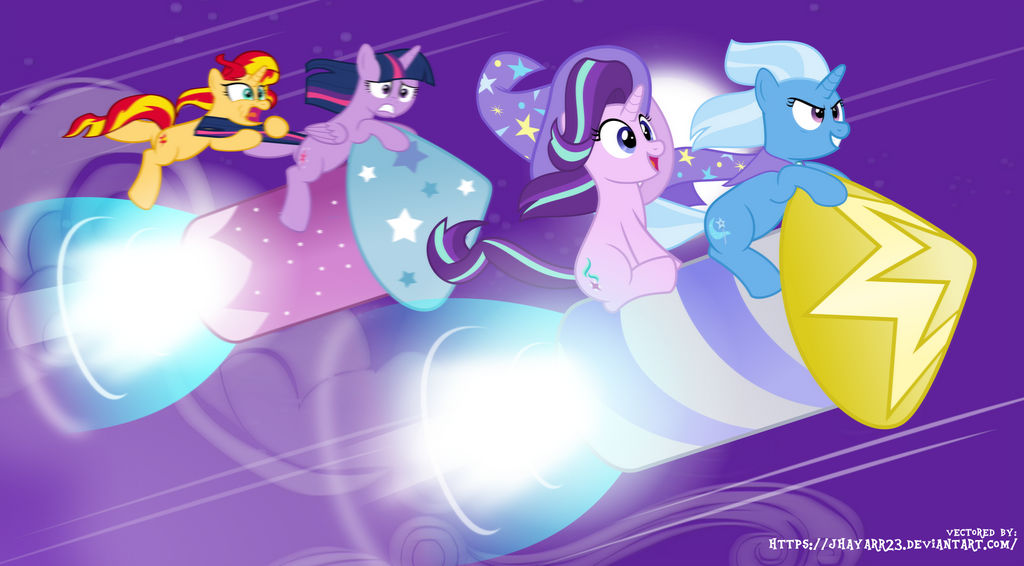 MLP Wallpaper - Rocket Race by jhayarr23 on DeviantArt
