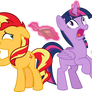 MLP Vector - Sunset Shimmer and Twilight Sparkle