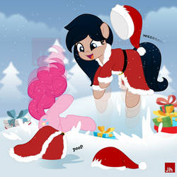 MLP-OC Vector - Ponies diving deep in the snow
