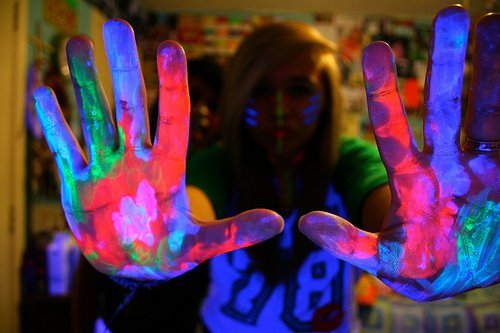 Glow in the dark paint! eeee!