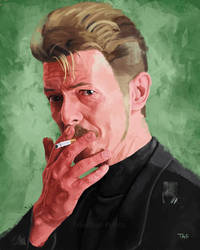 The Starman, David Bowie by AngelaFriedhof