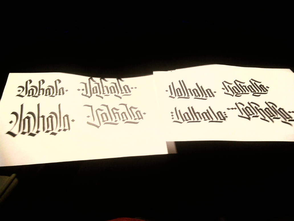 Valhalla Calligraphy Sketches by GeOh-One on DeviantArt