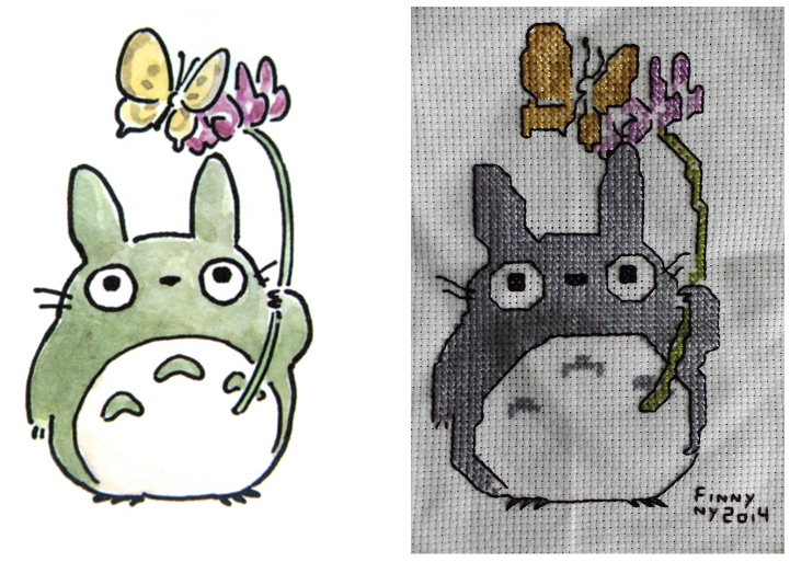 Totoro cross stitch