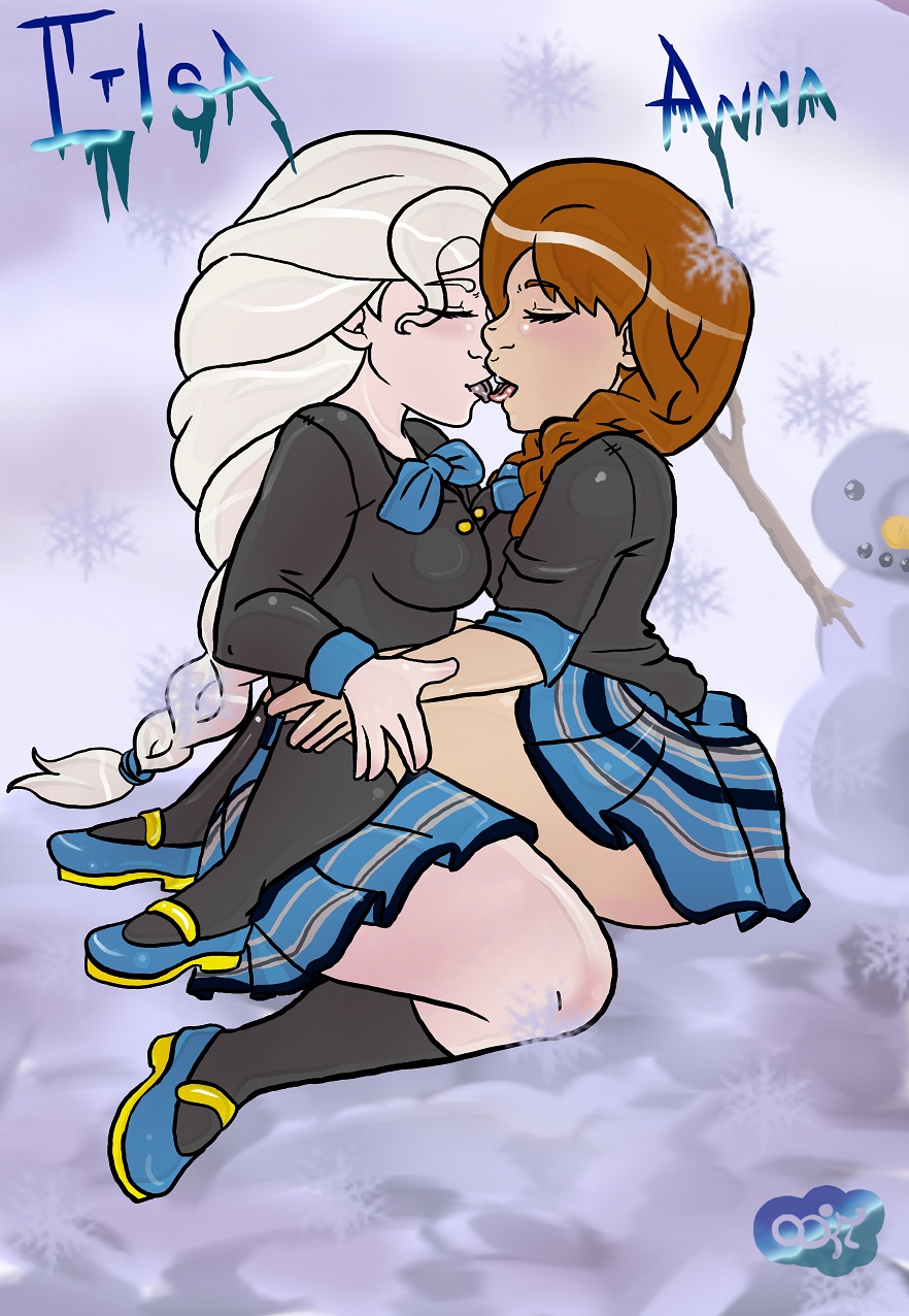 Comm Elsa And Anna Kissing