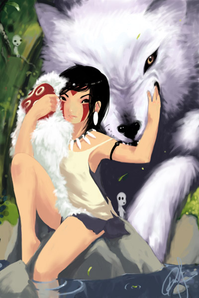 Mononoke Hime - San and Moro