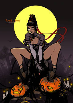 Pin-Up Calendar [October] - Bayonetta