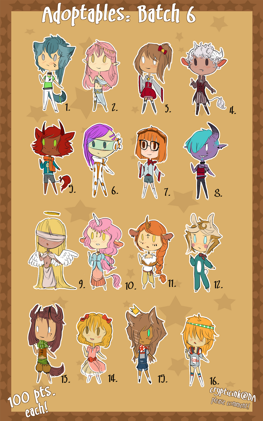 Adoptables . Batch Six { OPEN }