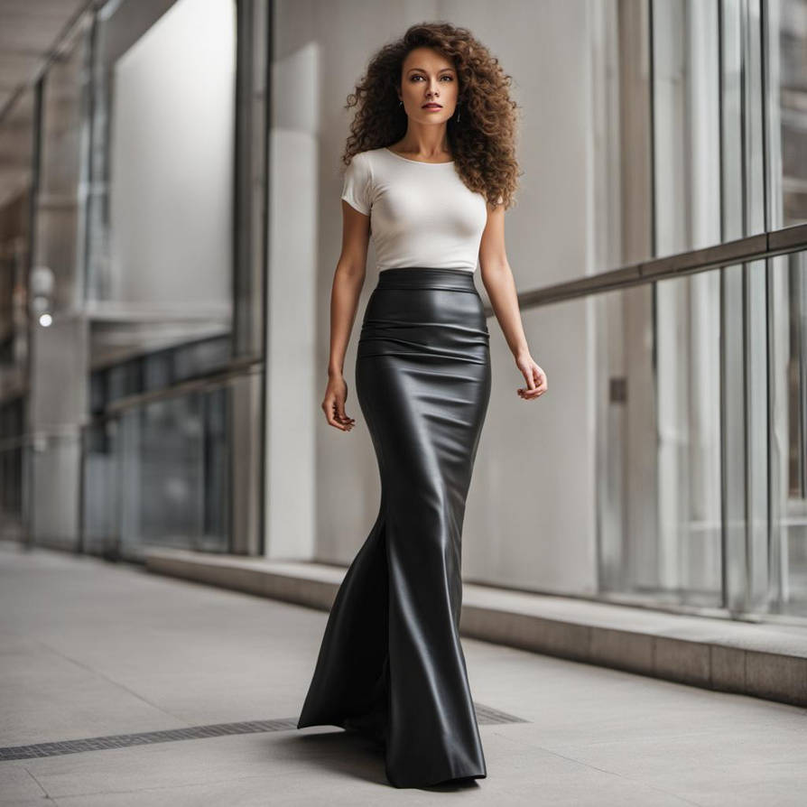 Woman With Maxi Leather Skirt By Whatmoriheidid On DeviantArt woman-with-maxi-leather-skirt-by-whatmoriheidid-on-deviantart