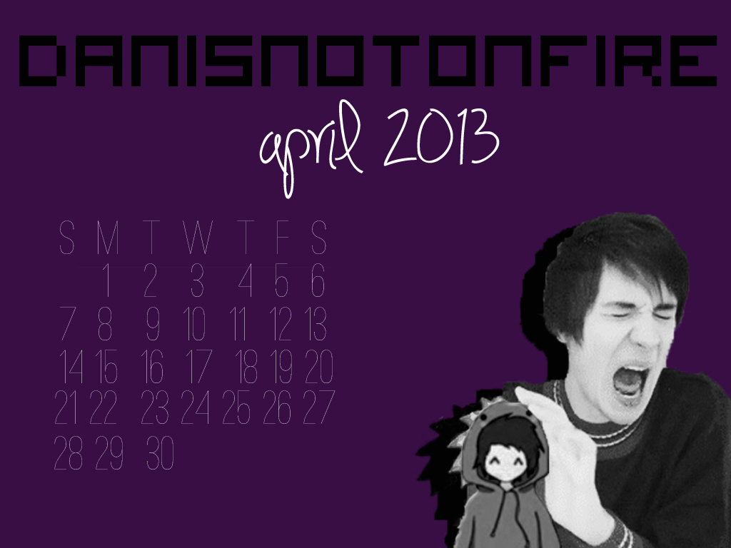 Dan Howell April 2013 Calendar