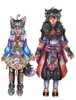 Lantern Rite Wriothesley and oc skin concept art