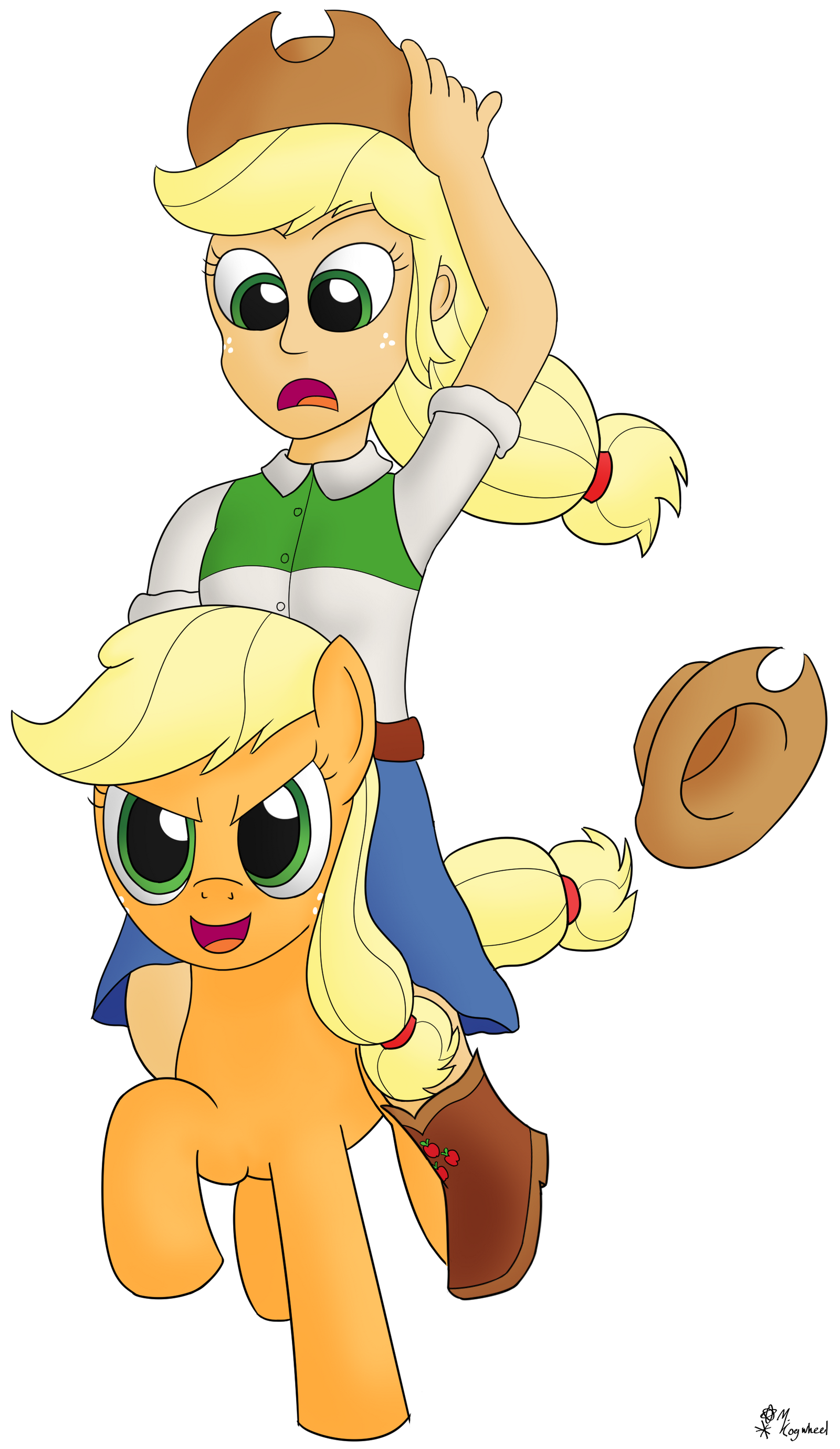 Applejack Rodeo Applejack riding Applejack by MolecularKogwheel on DeviantArt