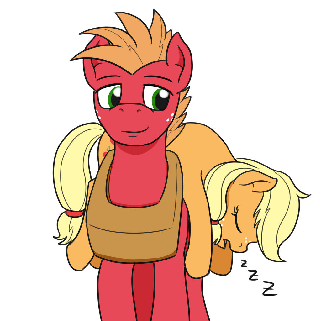 Big Mac carrying Applejack by MolecularKogwheel on DeviantArt