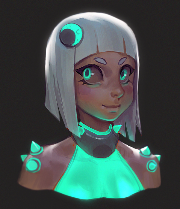 cyber candy sketch - dark eyes