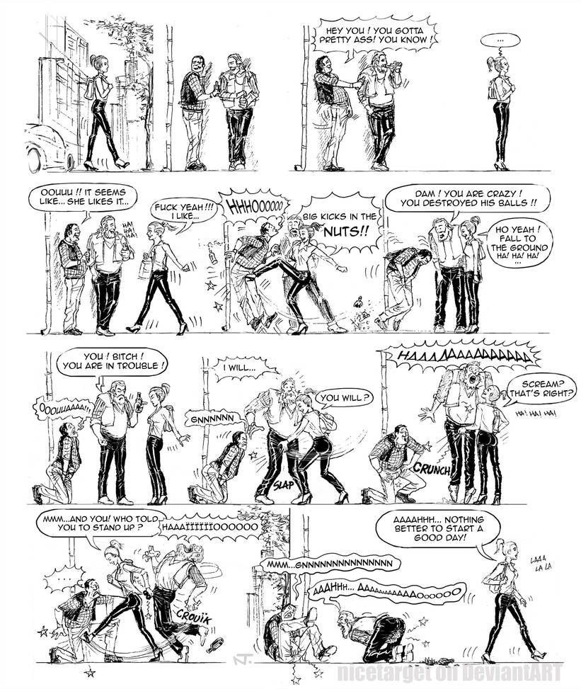 Street fight Ballbusting 5 English by nicetarget on DeviantArt