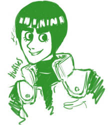 Cute Rock Lee doodle for Varsals