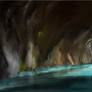 Flooded cave