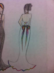 Gay pride wedding/prom dress (?) (back) 2