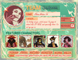 Art Fight 2024 card (Team: Seafoam)