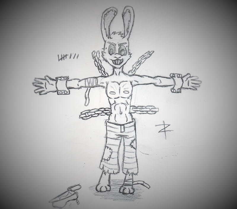 Creepy Rabbit Drawing Base Creepy Bunny (sketch #25) by The-Zeid on DeviantArt