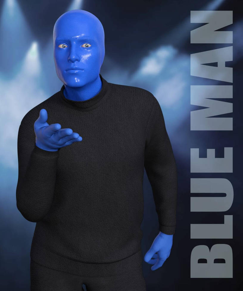 Blue Man by RenderHub on DeviantArt