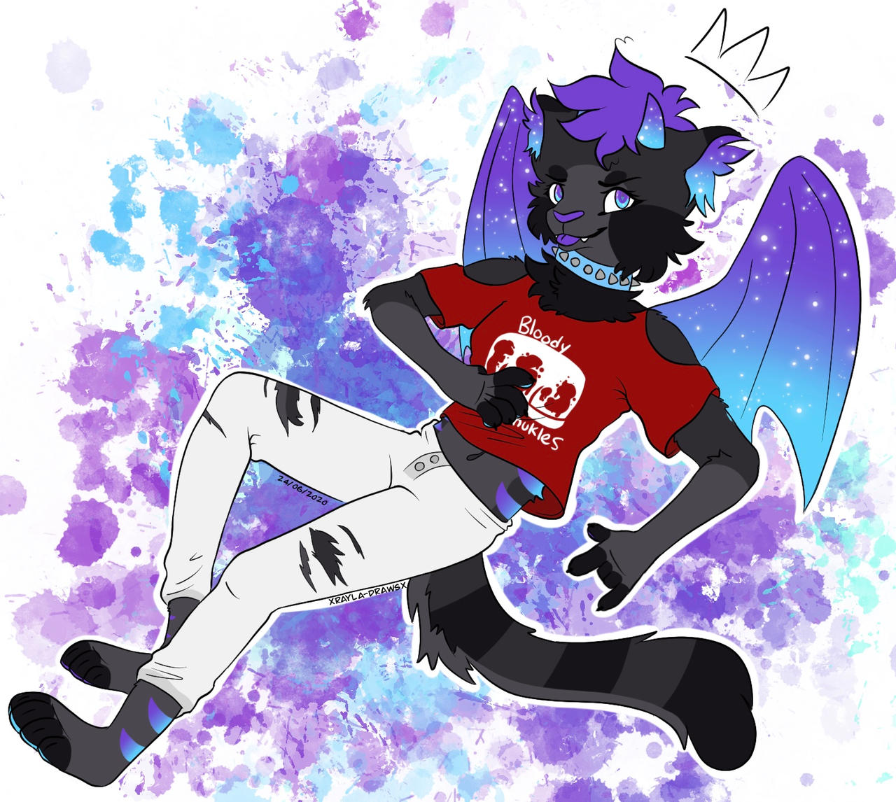 Ripped jeans -art trade- by XCYdrawsX on DeviantArt