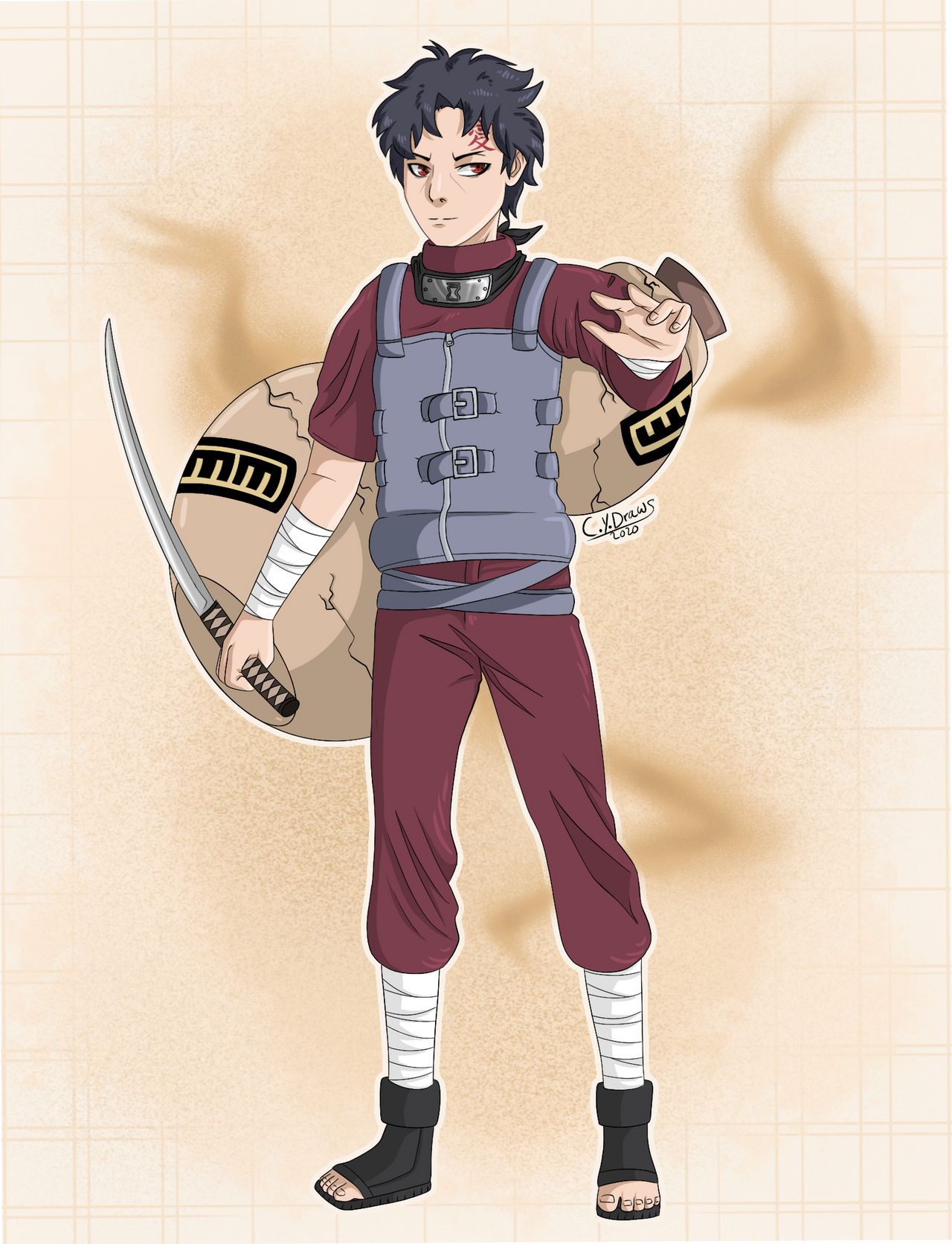 pic Fanart Itachi Hair Down itachi x gaara fusion fanart by