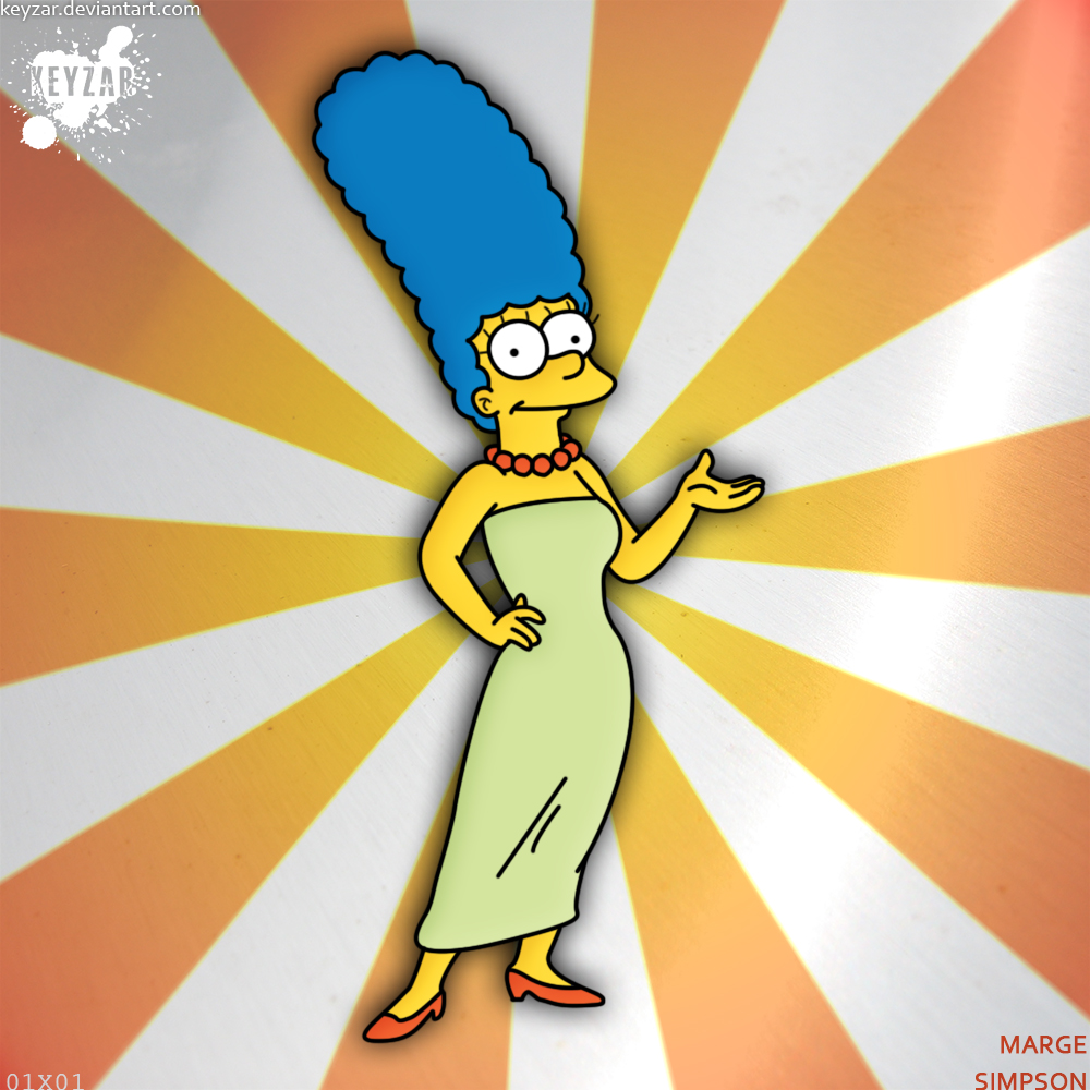 #002 - Marge Simpson - drawing