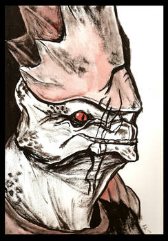 Urdnot Wrex - Watercolor and Ink