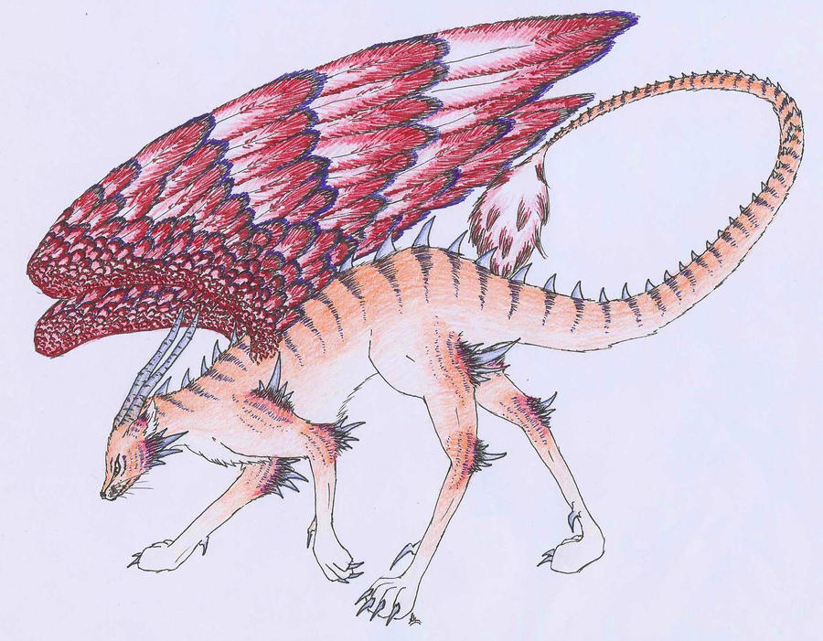 Winged Dog Tiger Dragon