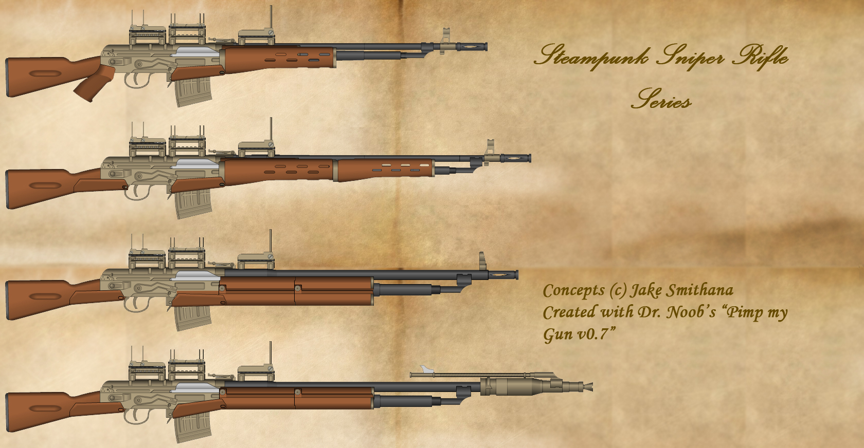 Steampunk Sniper Rifle Series by Lord-Malachi on DeviantArt