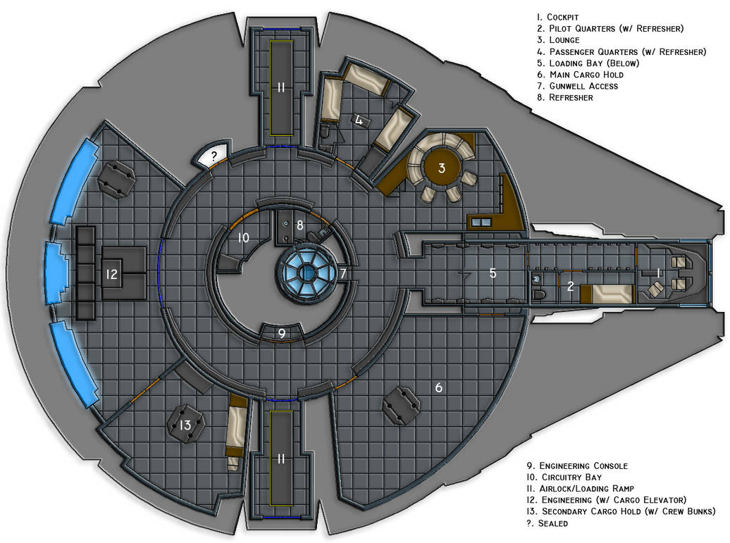 Космический корабль Star Wars Deck Plan