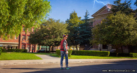 Back to the Future visiting Hill Valley