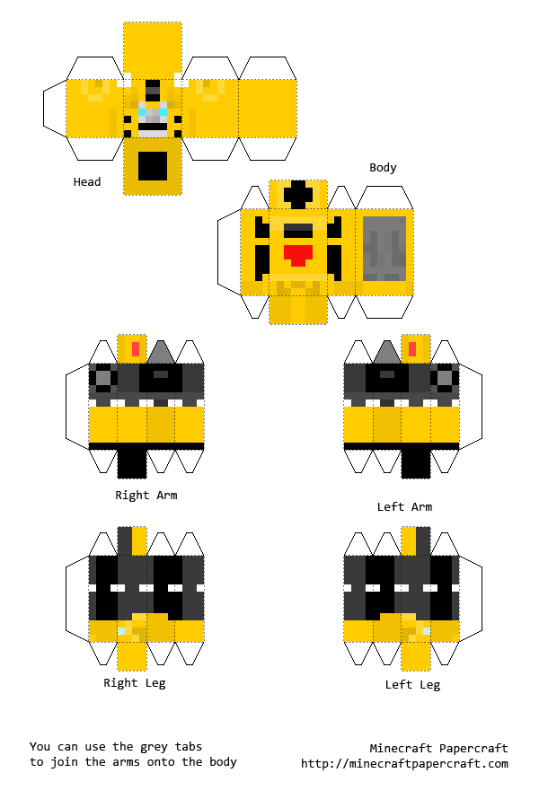 Pixel Papercraft - Bee