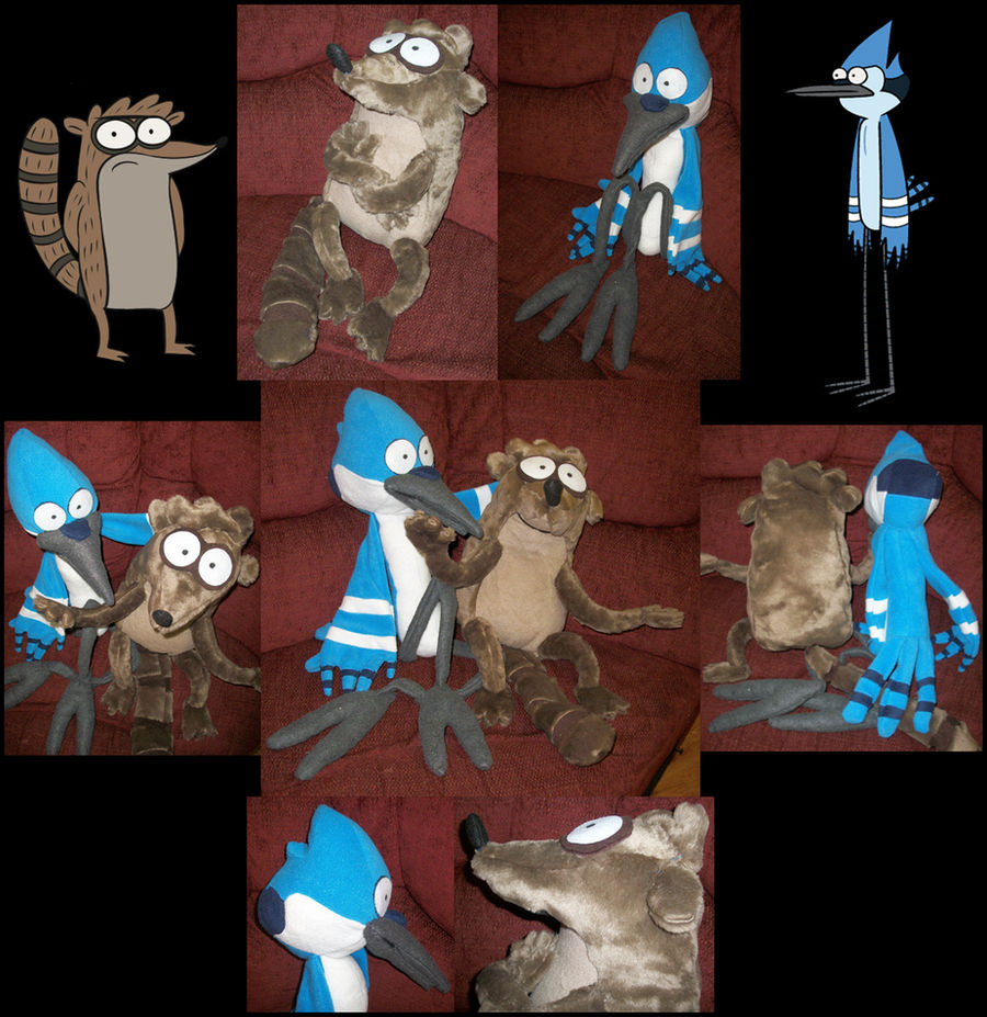 Mordecai and Rigby Plush