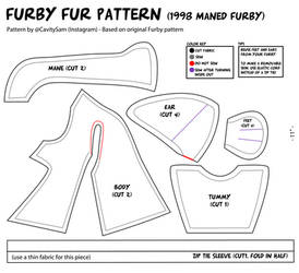 1998 Furby Fur Pattern (With Mane)