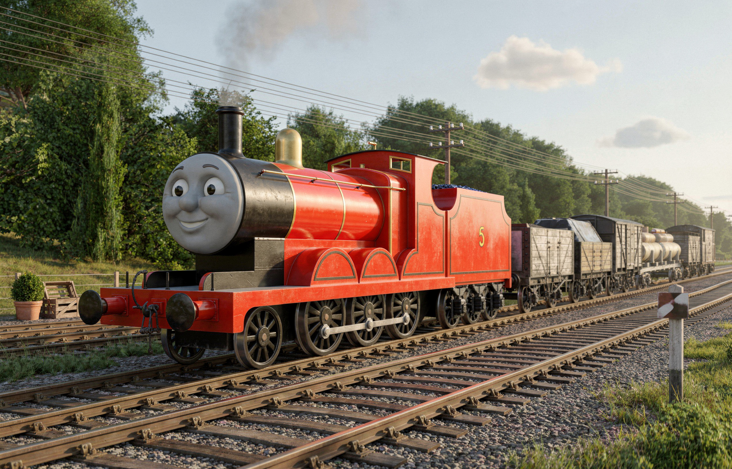 Rms First Red Engine James The Red Engine 3D Render by newThomasfan89 on DeviantArt
