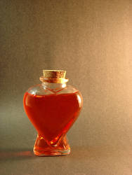 Heart bottle stock