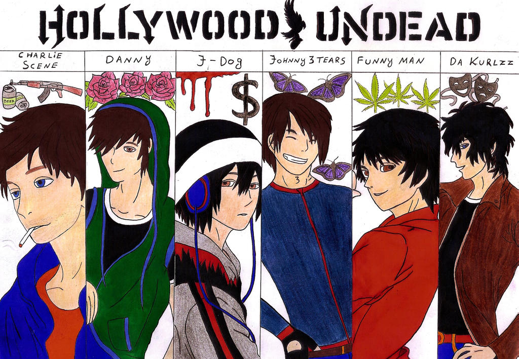 Hollywood Undead as an anime rock band by LuckyPuppyZero on DeviantArt