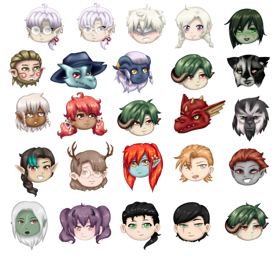 chibi faces by UmiHoshi on DeviantArt
