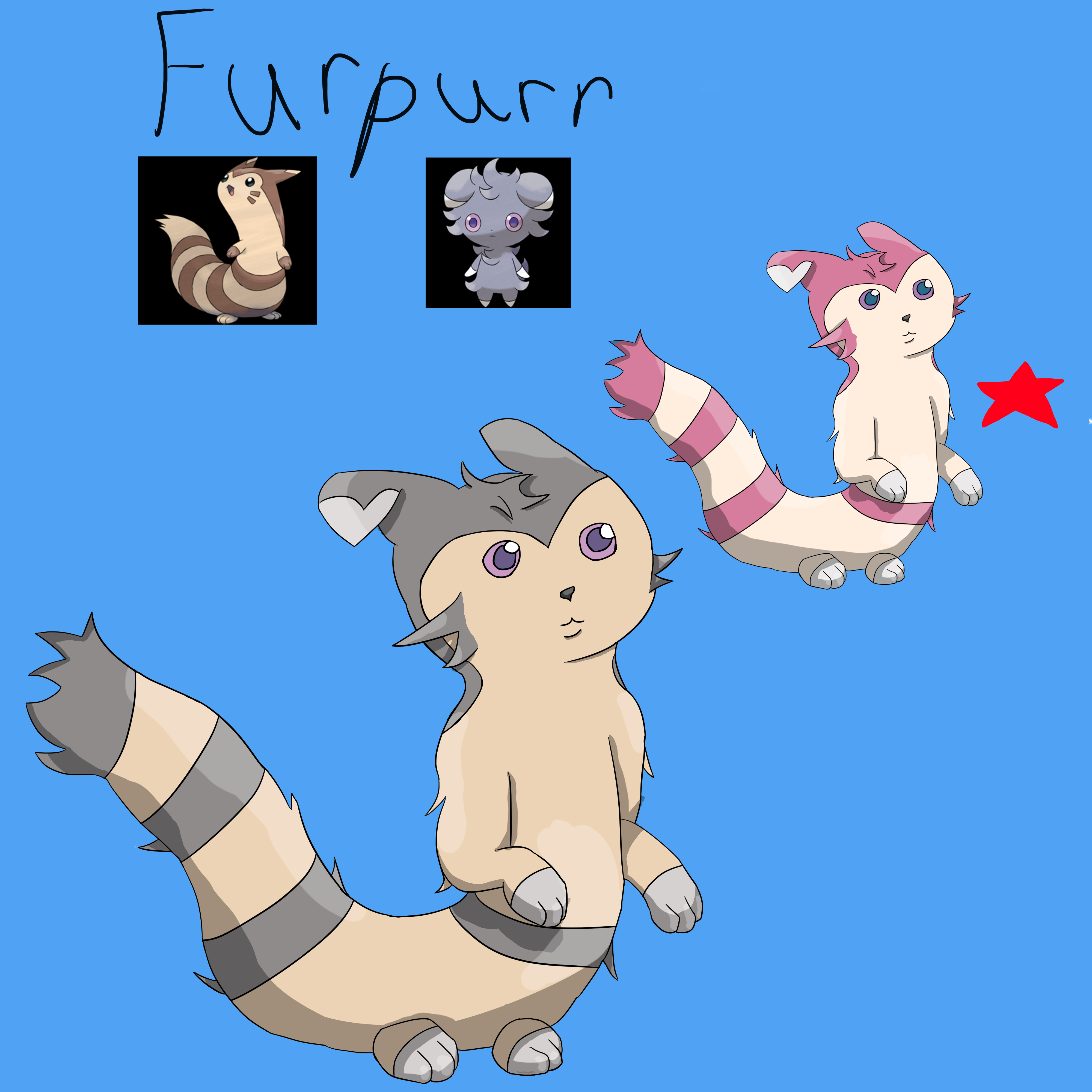 Furpurr-Furret and Espurr fusion