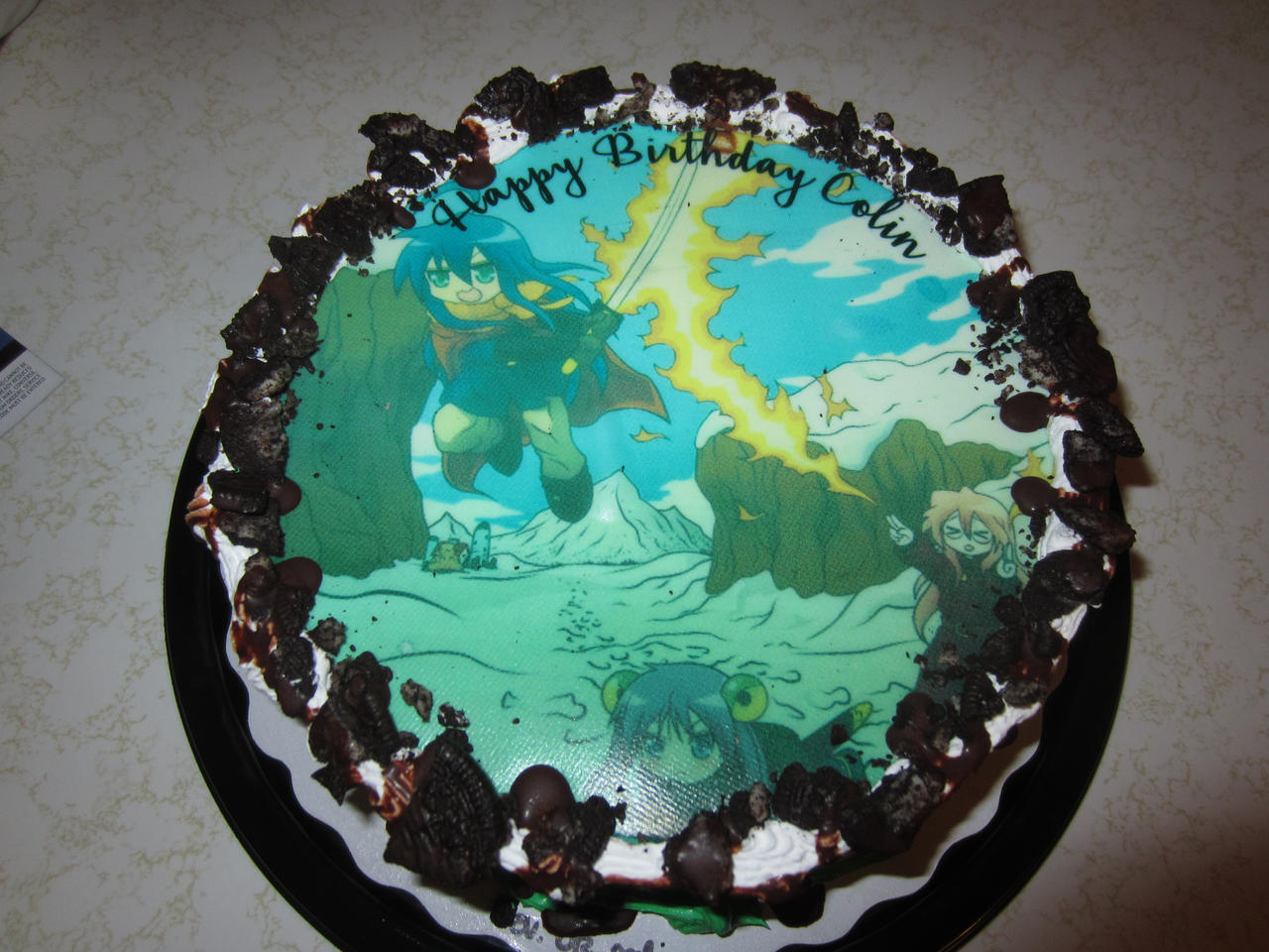 My Lucky Star/Chrono Trigger Birthday Cake by SableUnstable on DeviantArt