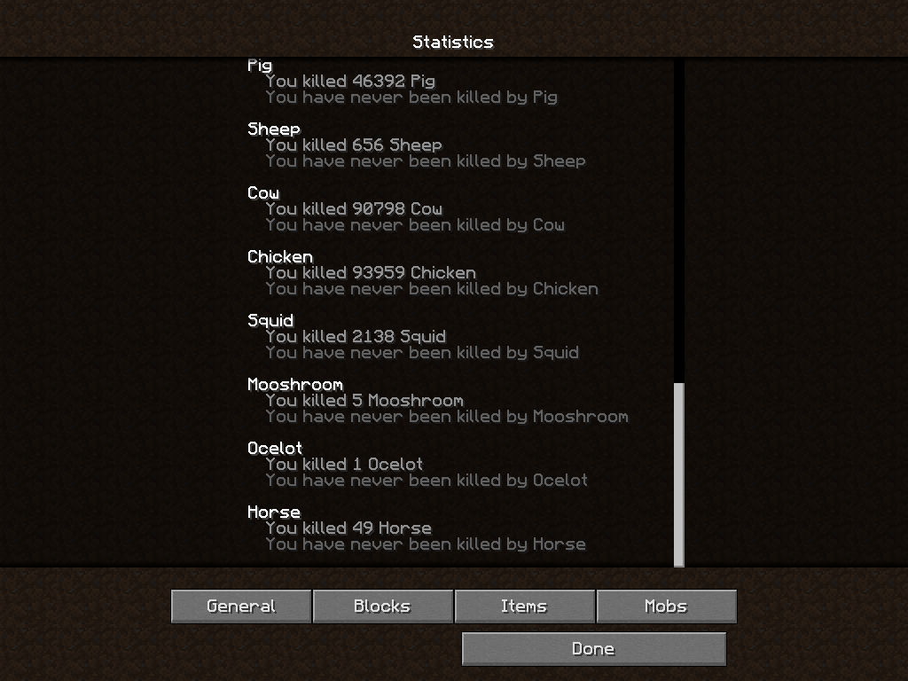 My Minecraft Stats by SableUnstable on DeviantArt