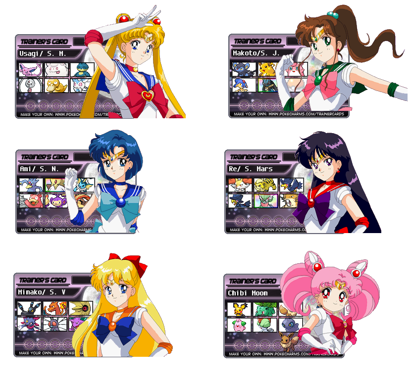 If they had Pokemon... Sailor Moon (Inner Senshi)