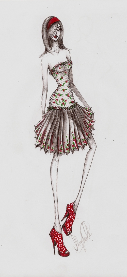 Fashion Sketch 05 - coloured