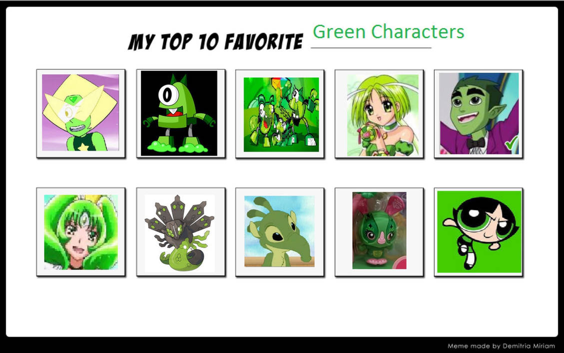My Top 10 Green Character By Darina3 On DeviantArt my-top-10-green-character-by-darina3-on-deviantart
