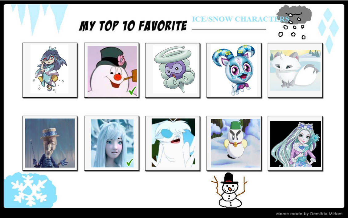 Ice Character Names My Top 10 Other Ice-Snow Character by darina3 on DeviantArt