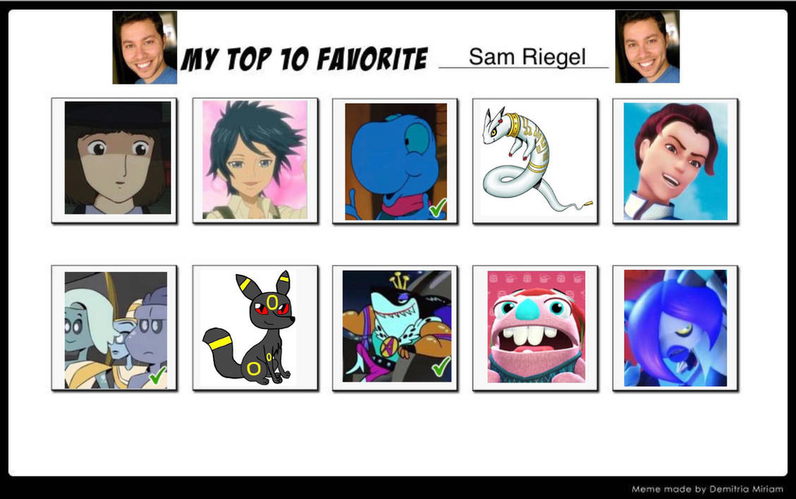 My Top 10 Sam Riegel by darina3 on DeviantArt