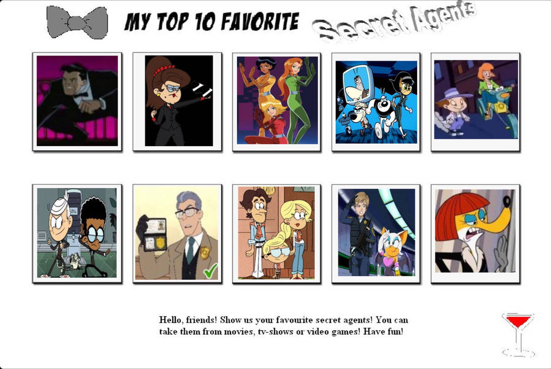 My Top 10 Secret Agent by darina3 on DeviantArt