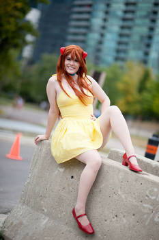 Pride of a Pilot - Asuka Yellow Sundress Cosplay